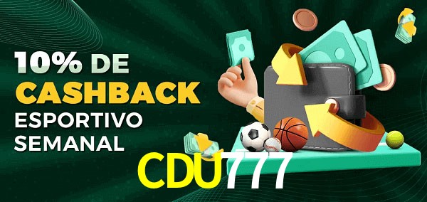 10% de bônus de cashback na CDU777